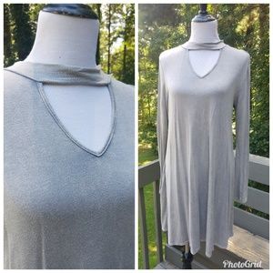 Primi women's long sleeved gray dress